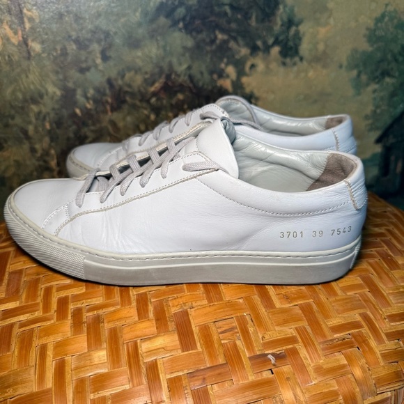 Common Projects Woman Original Achilles Sneaker Gray Leather Size 7 Men’s - Picture 7 of 10
